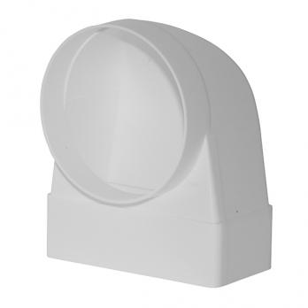 Соединитель 55х110/D100 эксц 90 град плоский/круглый ФЛЕКС