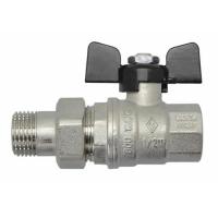 Кран шаровой со сгоном 1'' бабочка BUGATTI серия OREGON 322 (Италия)