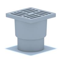110 трап с вертик. спуском, н/рег решетка 150х150 пласт СУХОЙ АНИ пласт TQ1210 ЭКОНОМ