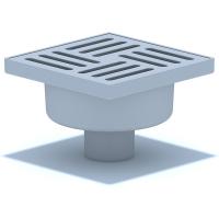 50 трап с вертик. спуском, н/рег решетка 150х150 пласт, СУХОЙ АНИ пласт TQ5210 ЭКОНОМ