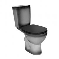 Унитаз-компакт "Рио" черный (гориз, нижн, сид. полип., 2-кн.арм.) (Rosa)