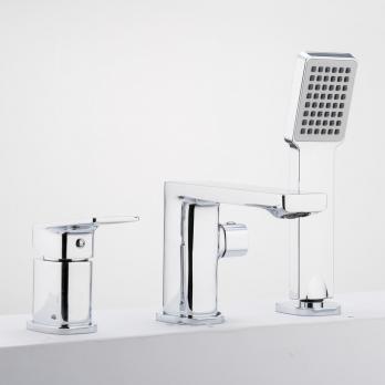 Смеситель для акриловой ванны 35к F1146 FRAP б/отв. (на 3 отверст, хром, латунь)