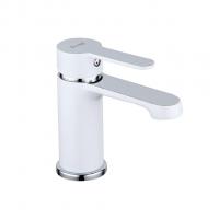 Смеситель для раковины 35к F1041 FRAP б/отв (литой, п/гайку, белый/хром, латунь)