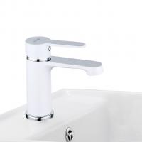 Смеситель для раковины 35к F1041 FRAP б/отв (литой, п/гайку, белый/хром, латунь)