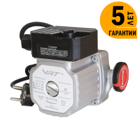Насос циркуляционный VRT VR 25-4 130, 72/53/38 Вт, с гайками