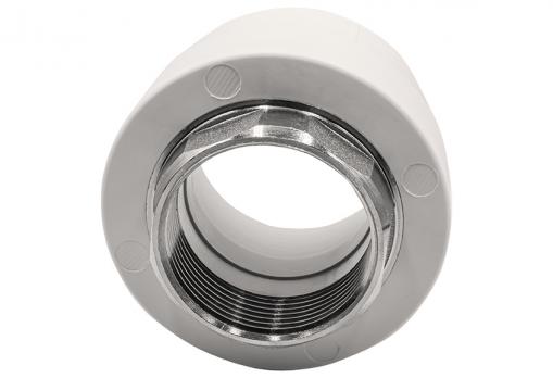 Муфта комб. вн 50х1 1/2'' под ключ EVER® plast БЕЛЫЙ (Россия)