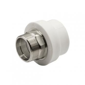 Муфта комб. нар 50х1 1/2'' под ключ EVER® plast БЕЛЫЙ (Россия)