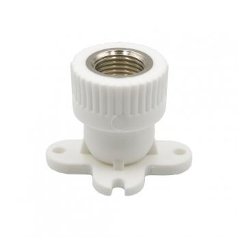 Уголок комб. вн 20х1/2'' с креплением EVER® plast  БЕЛЫЙ (Россия)