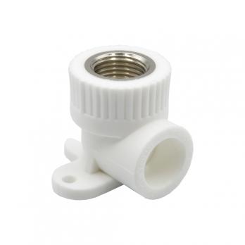 Уголок комб. вн 20х1/2'' с креплением EVER® plast  БЕЛЫЙ (Россия)