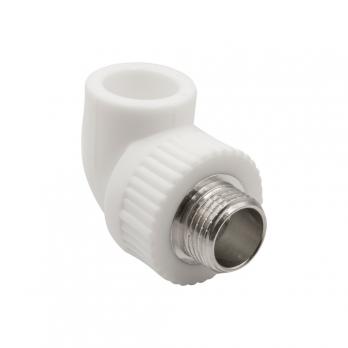 Уголок комб. нар 20х1/2'' EVER® plast  БЕЛЫЙ (Россия)