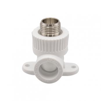 Уголок комб. нар 20х1/2'' с креплением EVER® plast БЕЛЫЙ (Россия)