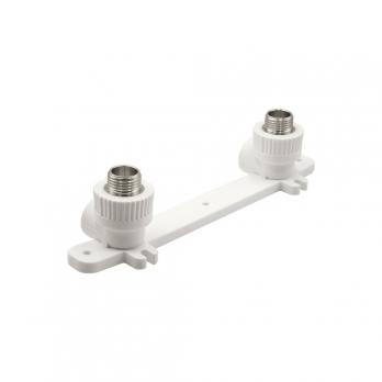 Уголок комб. нар 20х1/2'' с креплением двойной EVER® plast БЕЛЫЙ (Россия)