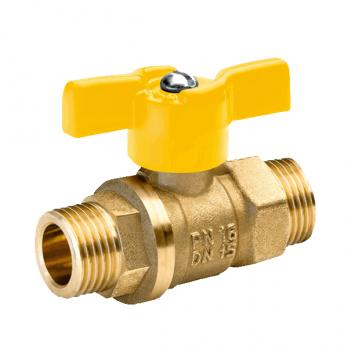 Кран газ шаровой 1/2'' нар/нар бабочка 11Б27п БАЗ Standart PN40