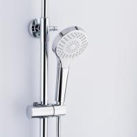 Душевая система 35к F2441 FRAP лейка "Тропич. душ" (D230мм, пов. L-излив, белый/хром, латунь)