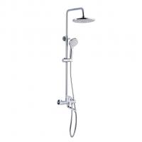 Душевая система 35к F2441 FRAP лейка "Тропич. душ" (D230мм, пов. L-излив, белый/хром, латунь)