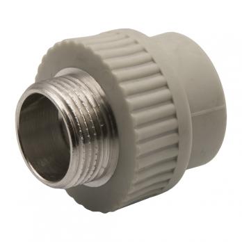 Муфта комб. нар 32х1'' EVER® plast  СЕРЫЙ (Россия)