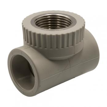 Тройник комб. вн 32х1''х32 EVER® plast  СЕРЫЙ (Россия)