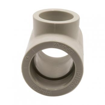 Тройник переходной 50х40х50 EVER® plast  СЕРЫЙ (Россия)