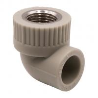 Уголок комб. вн 20х1/2'' EVER® plast  СЕРЫЙ (Россия)