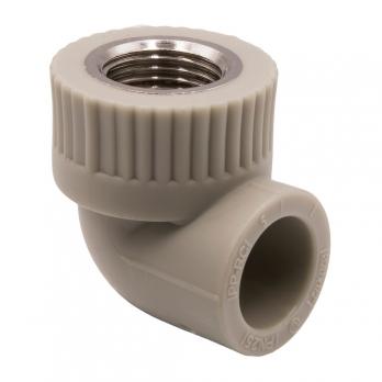 Уголок комб. вн 20х1/2'' EVER® plast  СЕРЫЙ (Россия)