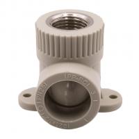 Уголок комб. вн 25х1/2'' с креплением EVER® plast   СЕРЫЙ (Россия)