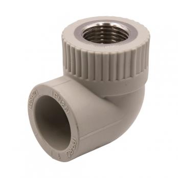 Уголок комб. вн 25х1/2'' EVER® plast  СЕРЫЙ (Россия)