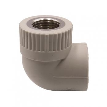 Уголок комб. вн 25х1/2'' EVER® plast  СЕРЫЙ (Россия)