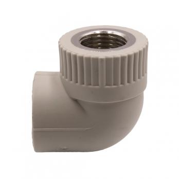 Уголок комб. вн 25х1/2'' EVER® plast  СЕРЫЙ (Россия)