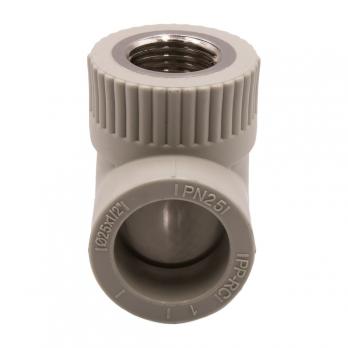 Уголок комб. вн 25х1/2'' EVER® plast  СЕРЫЙ (Россия)