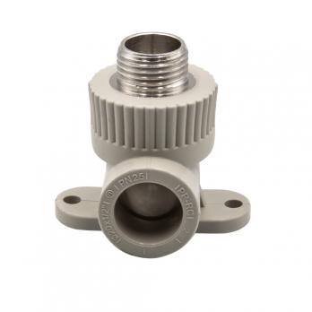 Уголок комб. нар 20х1/2'' с креплением EVER® plast   СЕРЫЙ (Россия)