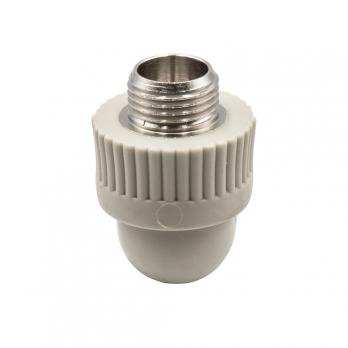 Уголок комб. нар 20х1/2'' EVER® plast  СЕРЫЙ (Россия)