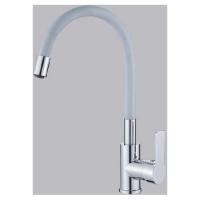 Смеситель для кухни 35к HB70112-3 HAIBA гибкий излив, б/отв боковая,СЕРЫЙ/ХРОМ