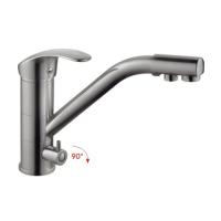 Смеситель для кухни 40к HB4321-5 HAIBA б/отв с вых. для питьевого фильтра п/шпильку, САТИН