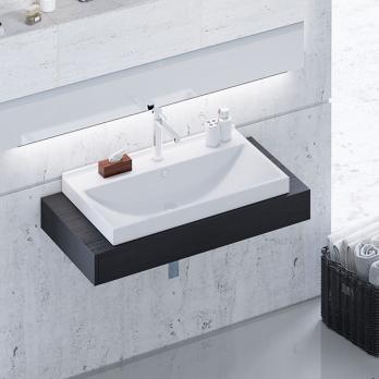 Раковина накладная "Fest-80" белая, без кроншт (Sanita Luxe)