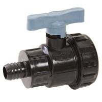 Кран шаровой 3/4 - 1 вн/штуцер на р/шл ПЭ PN16 ITAL*
