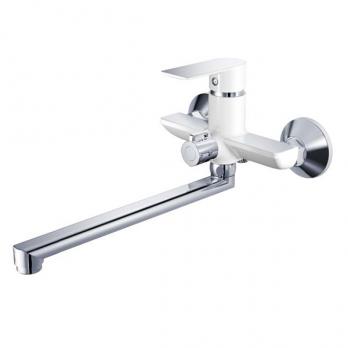 Смеситель для ванны и раковины 35к HB22505-8 HAIBA L-нос БЕЛЫЙ/ХРОМ