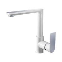 Смеситель для кухни 35к HB70505-8 HAIBA боковая б/отв п/гайку БЕЛЫЙ/ХРОМ