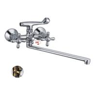 Смеситель для ванны и раковины 1/2 кер HB2125 HAIBA КРЕСТ шар див корп. L-нос