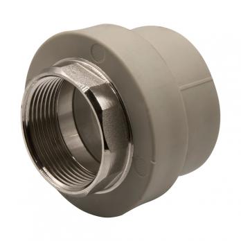 Муфта комб. вн 50х1 1/2'' под ключ EVER® plast  СЕРЫЙ (Россия)