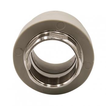 Муфта комб. вн 50х1 1/2'' под ключ EVER® plast  СЕРЫЙ (Россия)