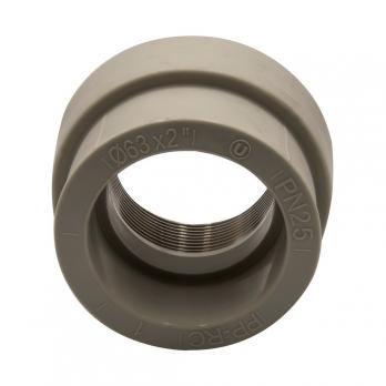 Муфта комб. вн 63х2'' под ключ EVER® plast  СЕРЫЙ (Россия)