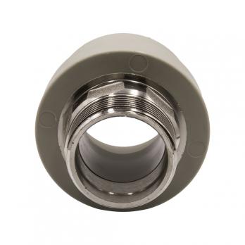 Муфта комб. нар 50х1 1/2'' под ключ EVER® plast  СЕРЫЙ (Россия)