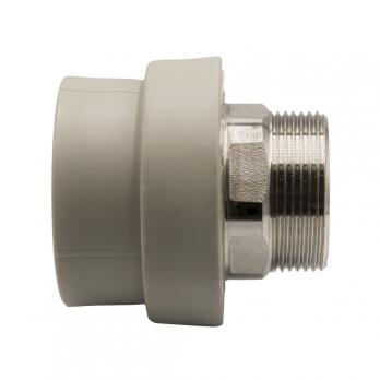 Муфта комб. нар 50х1 1/2'' под ключ EVER® plast  СЕРЫЙ (Россия)