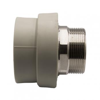 Муфта комб. нар 63х2'' под ключ EVER® plast  СЕРЫЙ (Россия)