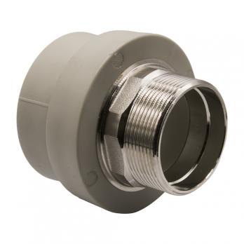 Муфта комб. нар 63х2'' под ключ EVER® plast  СЕРЫЙ (Россия)