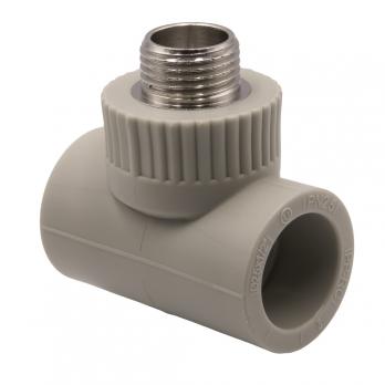 Тройник комб. нар 25х1/2''х25 EVER® plast  СЕРЫЙ (Россия)