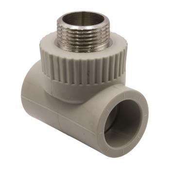 Тройник комб. нар 25х3/4''х25 EVER® plast   СЕРЫЙ (Россия)