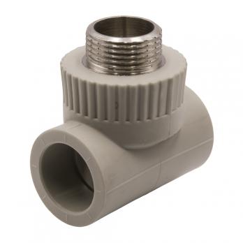 Тройник комб. нар 25х3/4''х25 EVER® plast   СЕРЫЙ (Россия)