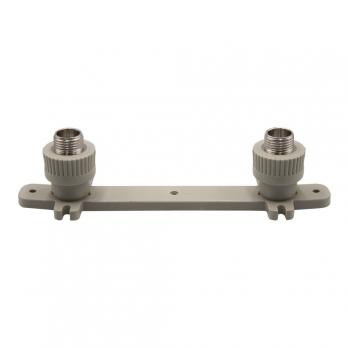 Уголок комб. нар 20х1/2'' с креплением двойной EVER® plast  СЕРЫЙ (Россия)