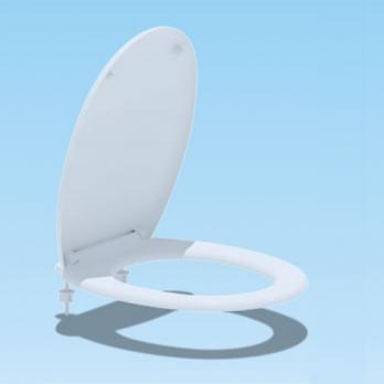 Сиденье для унитаза  белое АНИ ПЛАСТ WS0200 пласт. креп. (Комфорт,Бриз,Ардо,Дора, ЦОП с выс. бачком)